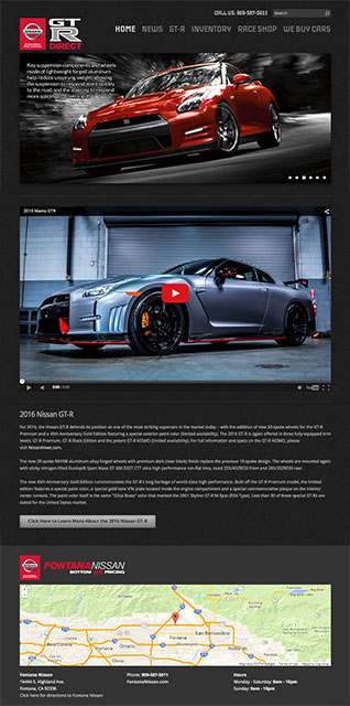 Fontana Nissan GT-R Website